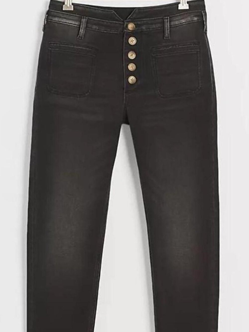 Anthropoloige Pilcro High-Rise Slim Black Jeans with Button Detail Size 27 - Picture 3 of 6